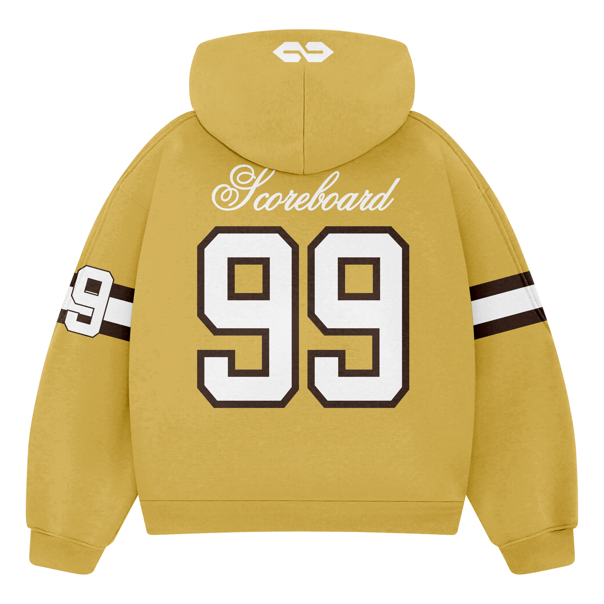 FRENCH TERRY COTTON UNIVERSITY HOODIE MELLOW YELLOW